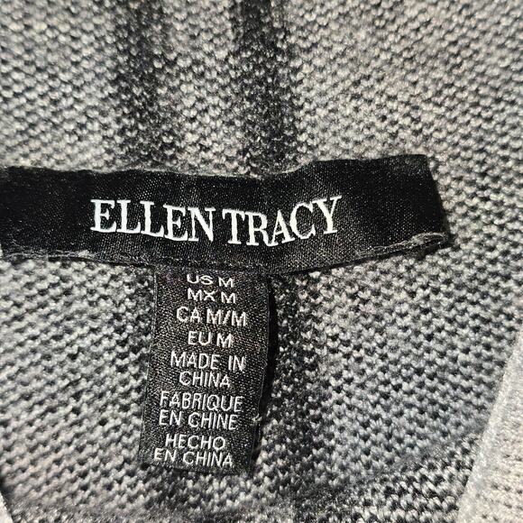 Ellen Tracy Turtleneck Sweater Gray/Black Women's Size M - Picture 7 of 7